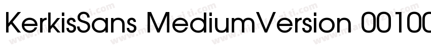 KerkisSans MediumVersion 001000字体转换